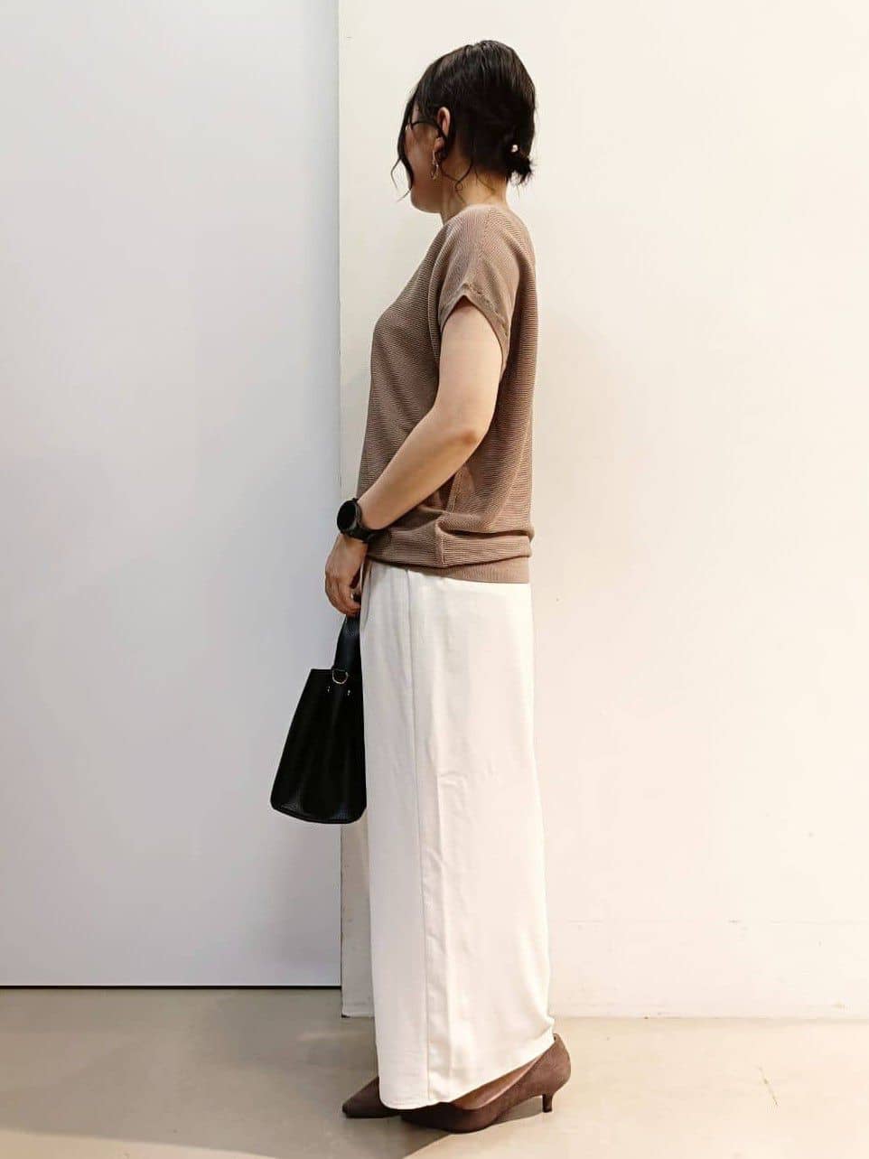 あんさんの「THE SHOP TK｜【6色展開】さらさらフレンチニット【毛玉になりにくい/洗濯機OK】」を使ったコーディネート