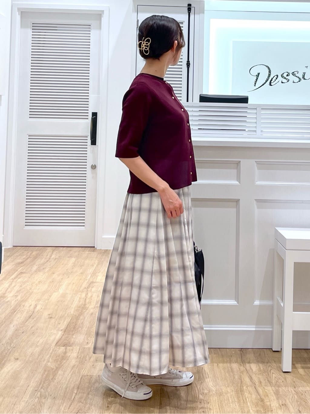 canaさんの「Dessin｜【UVカット/洗える】2WAY五分袖カーディガン」を使ったコーディネート
