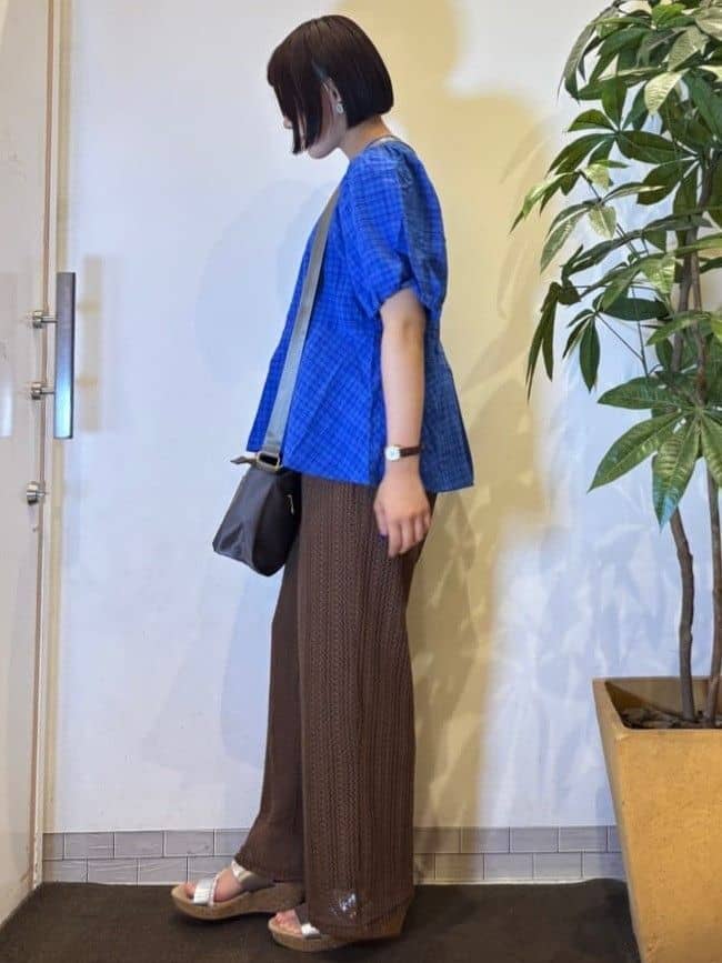 TOWAさんの「SHOO･LA･RUE｜【S-LL】クロシェ風レースイージーワイドパンツ」を使ったコーディネート