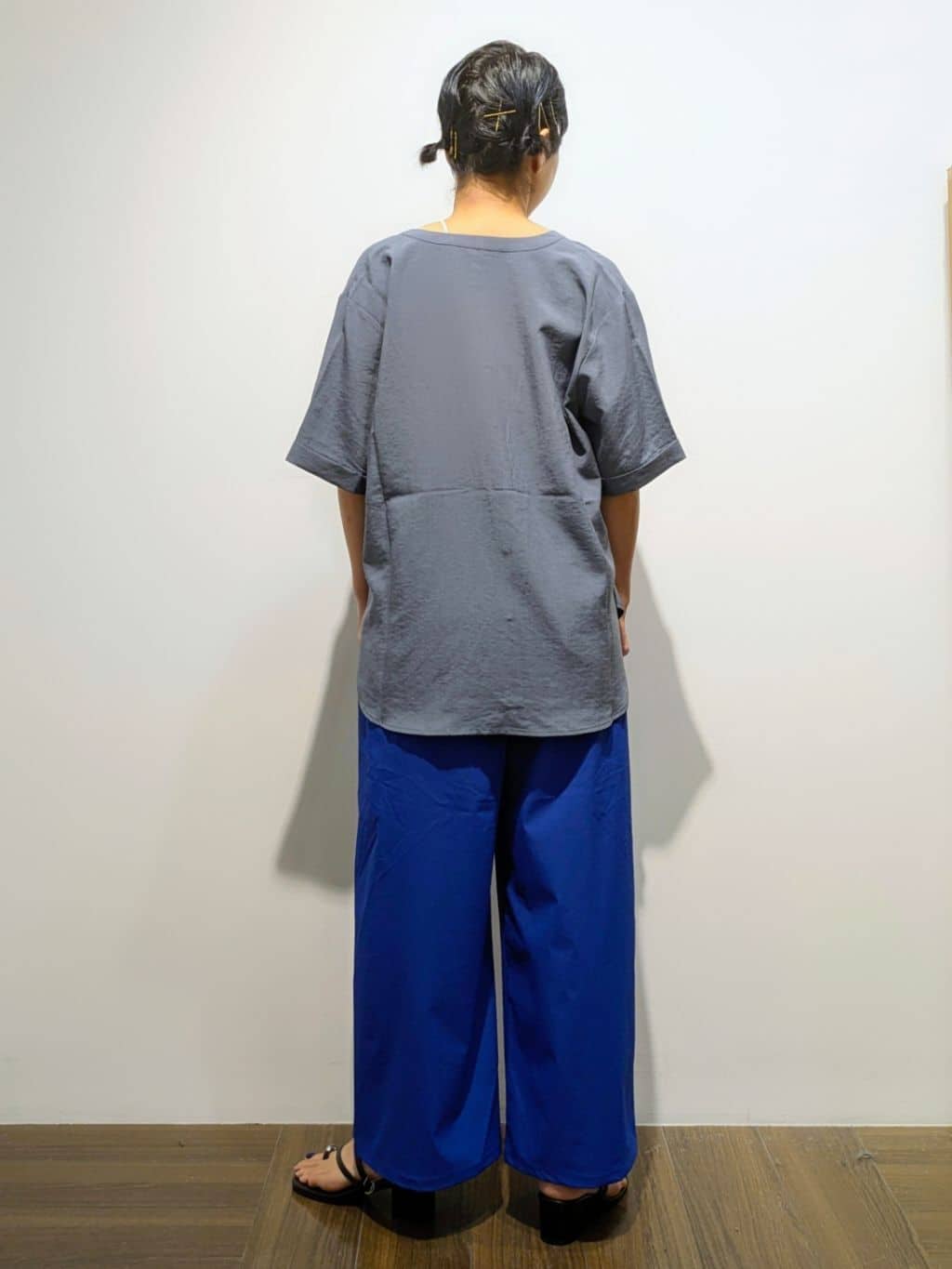4410さんの「THE SHOP TK｜ダブルポケット5分袖シャツ/体型カバー／洗濯機OK」を使ったコーディネート