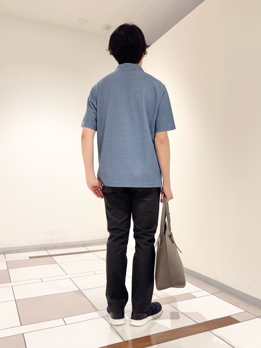 及川さんの「TAKEO KIKUCHI｜【抗菌防臭／9色5サイズ展開】ハニカムメランジ ポロシャツ」を使ったコーディネート