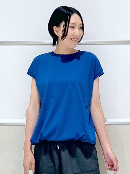 eriko さんの「Dessin｜【ウエストゴム・洗える】アウトポケットワイドパンツ（XS～L）」を使ったコーディネート