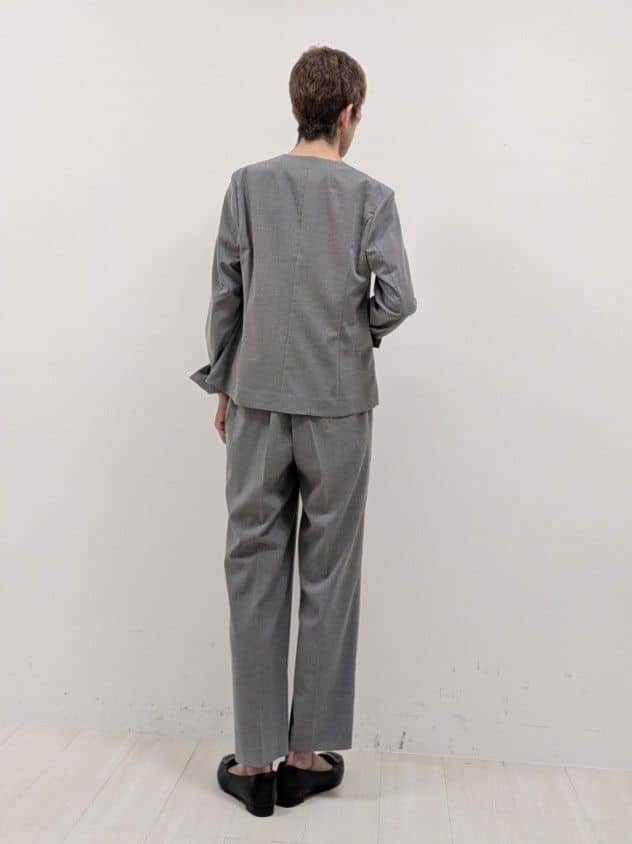 sachiさんの「Reflect｜【洗える／セットアップ可】ノーカラージャケット」を使ったコーディネート