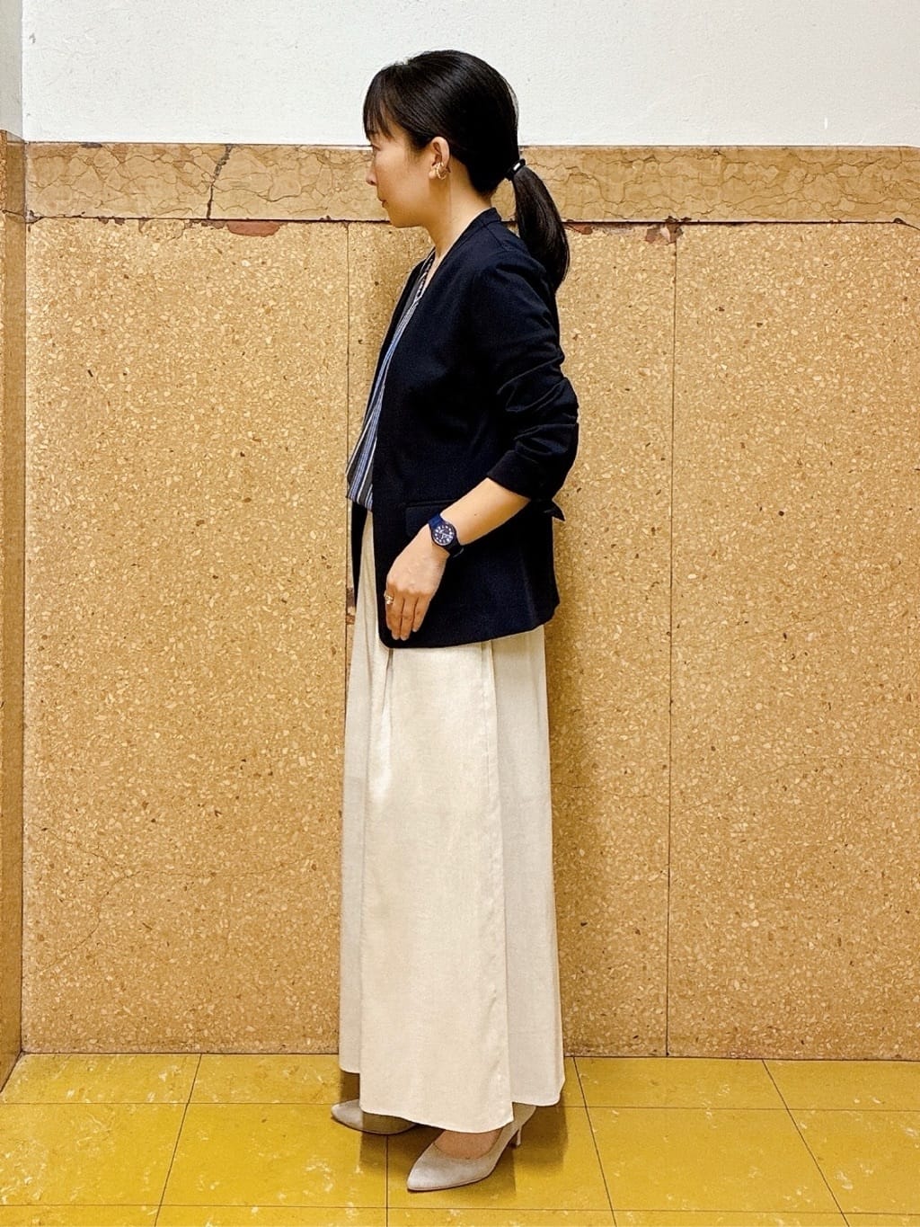 hattoriさんの「INDIVI｜【洗える／清涼感◎】ワイドフレアパンツ／スカーチョ」を使ったコーディネート