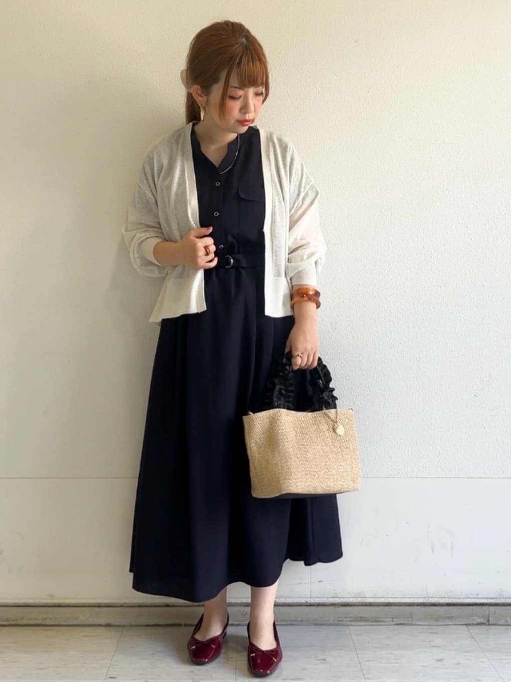 MIPPOさんの「index｜《5色展開》コンパクトショートカーディガン【洗濯機洗い可】」を使ったコーディネート