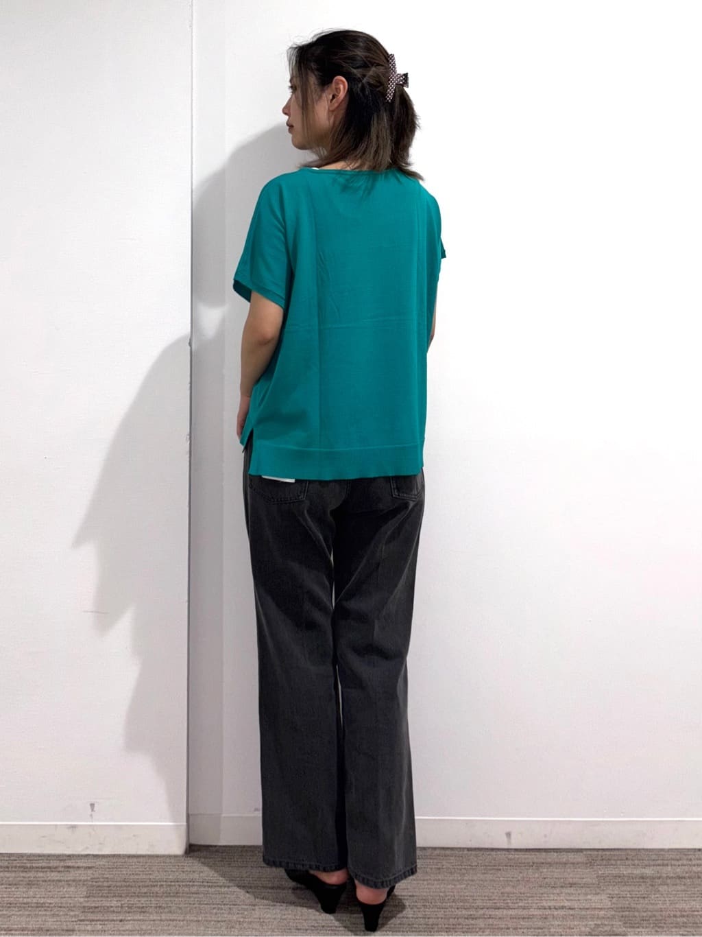 Ricoさんの「OPAQUE.CLIP｜《6色展開／S-LLサイズ》ドルマンスリーブニット【UV／接触冷感／洗濯機洗い可／抗ピル】」を使ったコーディネート