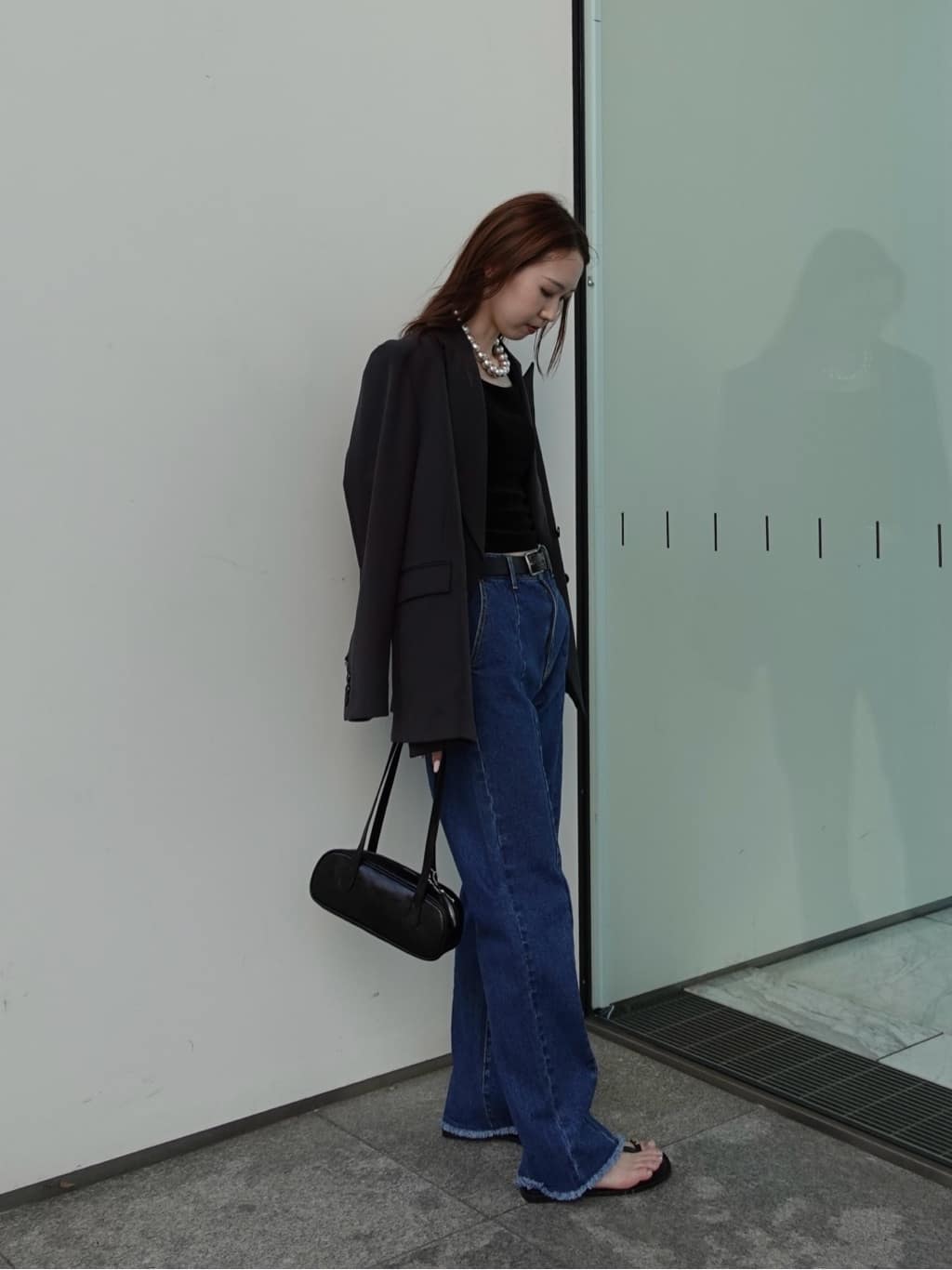 mitsukiさんの「INDIVI｜センターピンタックデニム」を使ったコーディネート