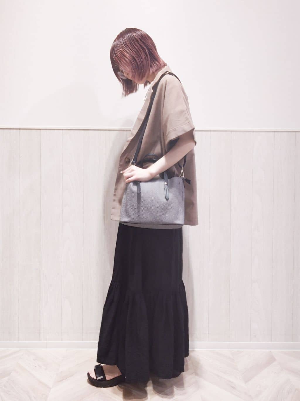Suzuさんの「SHOO･LA･RUE｜【S-LL】さらりと着たい大人のための 麻調半袖ジャケット」を使ったコーディネート