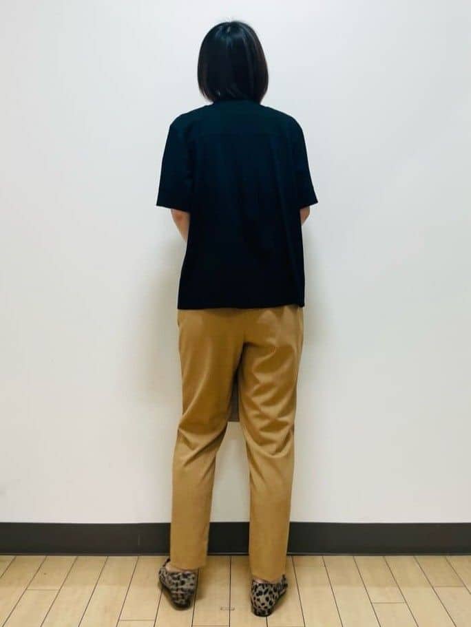 Riiさんの「Reflect｜【すっきり見え！長め丈／マシンウォッシュ可】スキッパーネックジャージトップス」を使ったコーディネート