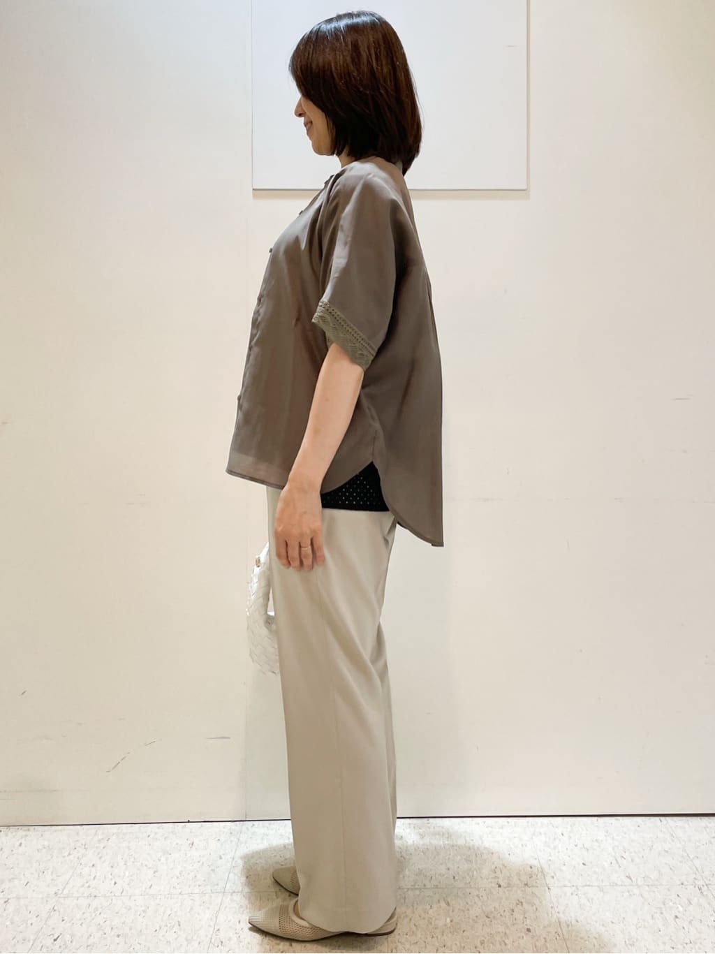 めいさんの「Reflect｜【マシンウォッシュ可】リネンライクフレアパンツ」を使ったコーディネート