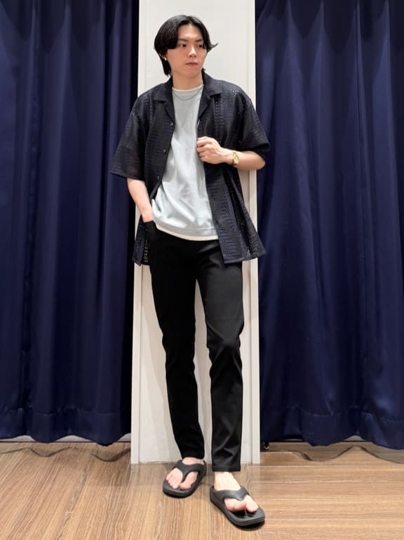 Tightさんの「THE SHOP TK｜ダイヤ柄プリント半袖シャツ【洗濯機OK/オーバーサイズ】」を使ったコーディネート