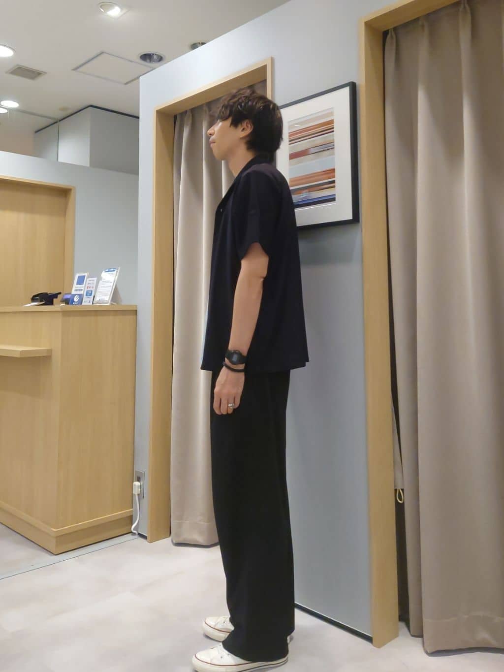 kawamuさんの「TAKEO KIKUCHI｜【COOL CITY WEAR】エアートール オープンカラーシャツ /接触冷感・通気性」を使ったコーディネート