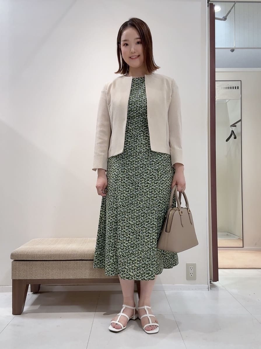 YUIさんの「UNTITLED｜【短丈/日本製】カラミ風メッシュ ノーカラージャケット」を使ったコーディネート