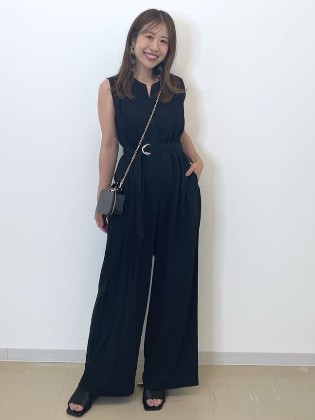 Akiさんの「OPAQUE.CLIP｜《Can Cam掲載》麻混ベルト付きオールインワン【洗濯機洗い可】」を使ったコーディネート
