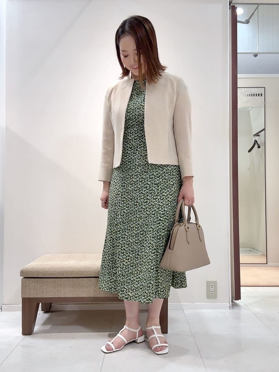 YUIさんの「UNTITLED｜【短丈/日本製】カラミ風メッシュ ノーカラージャケット」を使ったコーディネート