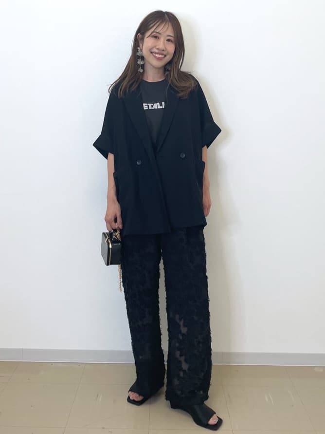 Akiさんの「OPAQUE.CLIP｜メッシュテーラードジャケット【洗濯機洗い可】」を使ったコーディネート