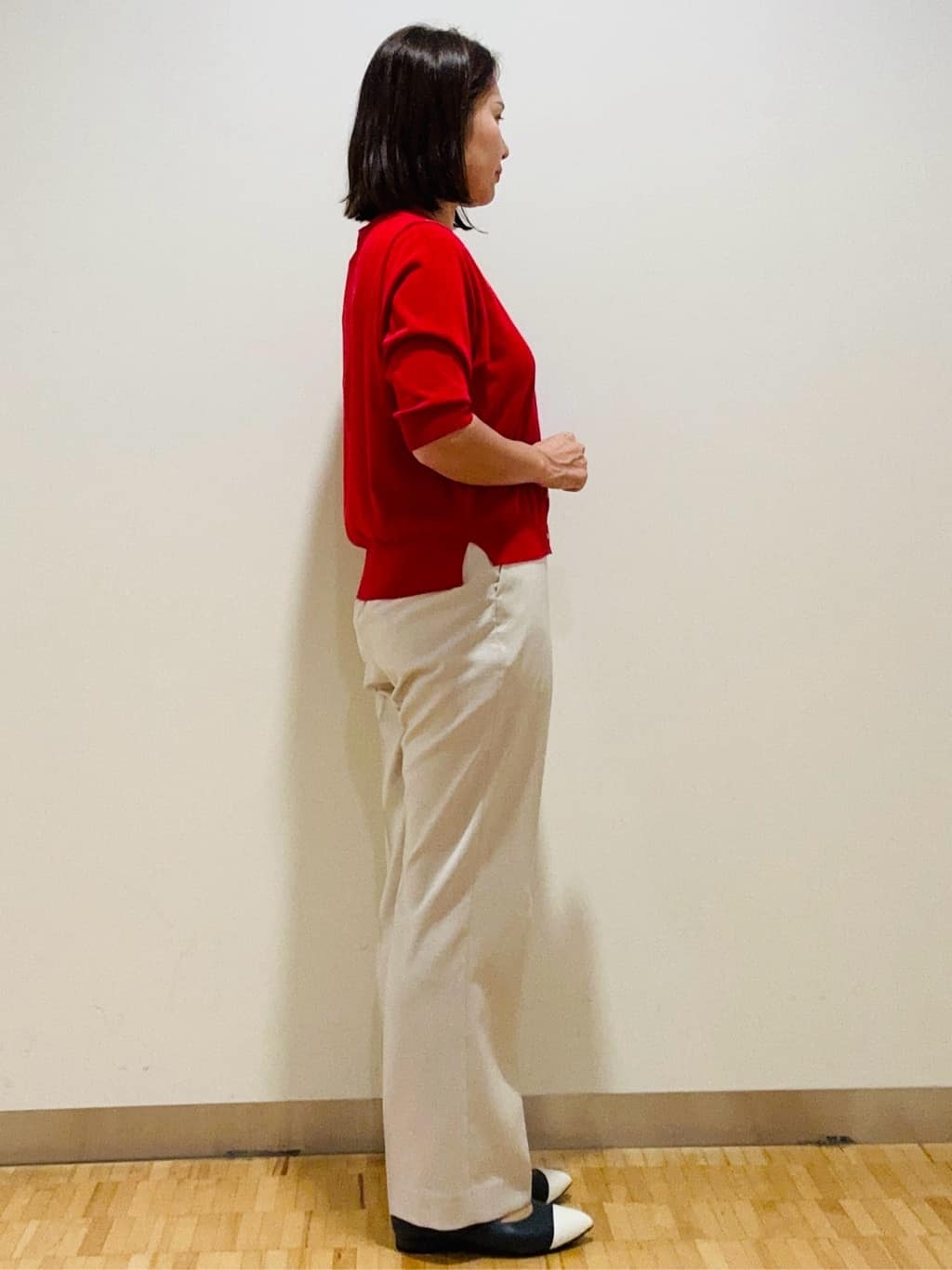 haseさんの「Reflect｜【マシンウォッシュ可】リネンライクフレアパンツ」を使ったコーディネート