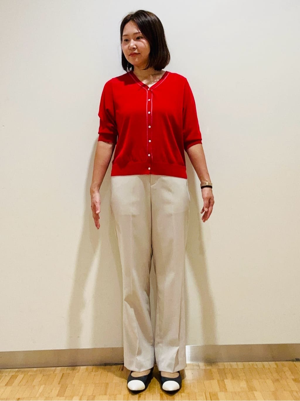 haseさんの「Reflect｜【マシンウォッシュ可】リネンライクフレアパンツ」を使ったコーディネート