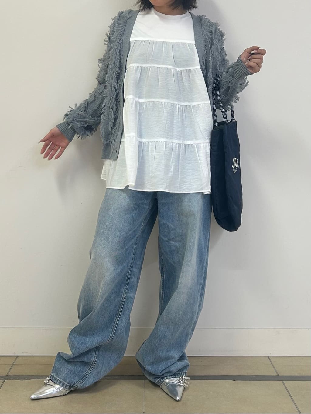 とりみさんの「DRESSTERIOR｜◆【接触冷感/イージーケア】ティアードコンビカットソー」を使ったコーディネート