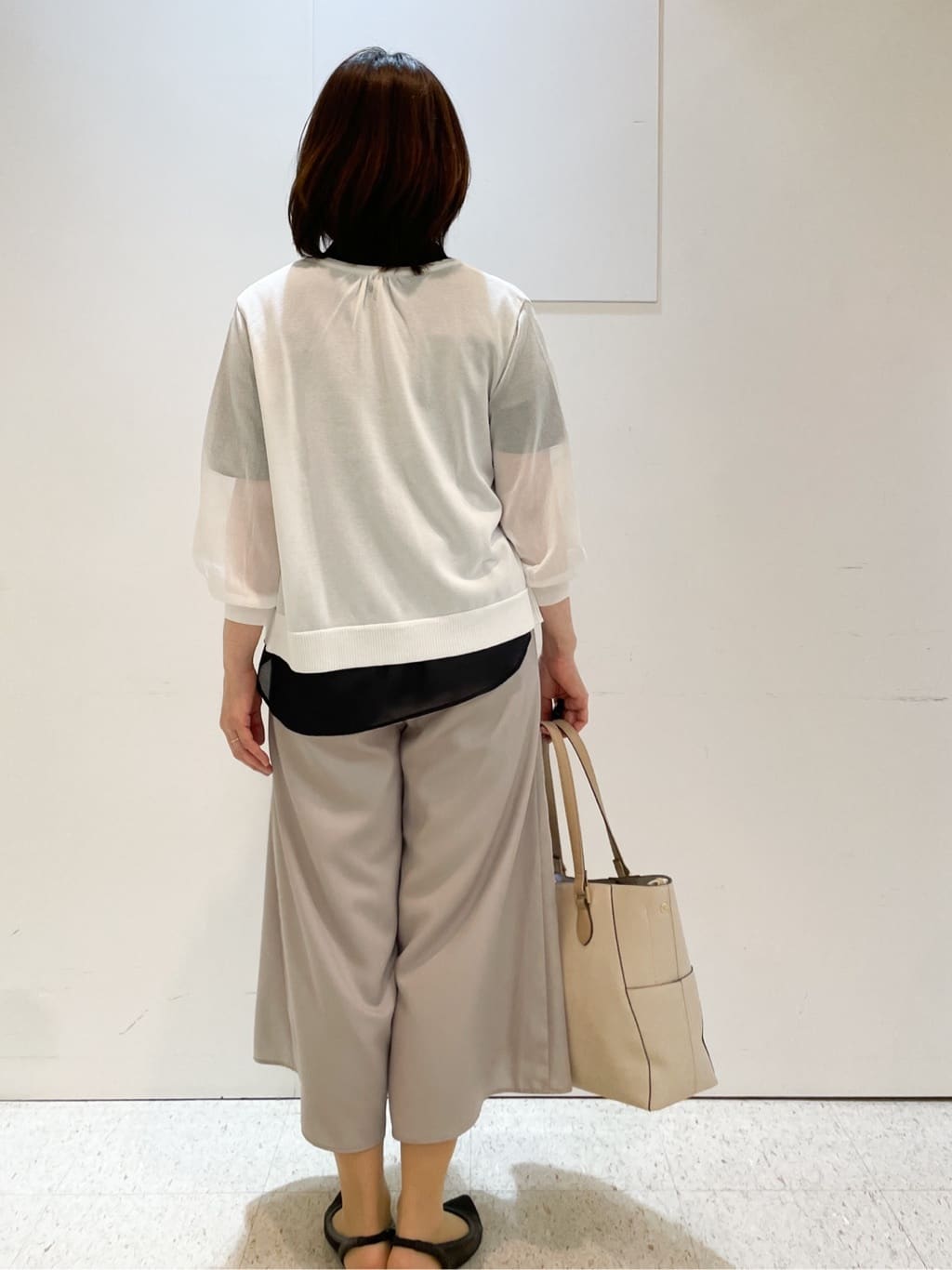 めいさんの「Reflect｜【選べる5色◎／マシンウォッシュ可】シャーリングデザインブラウス」を使ったコーディネート