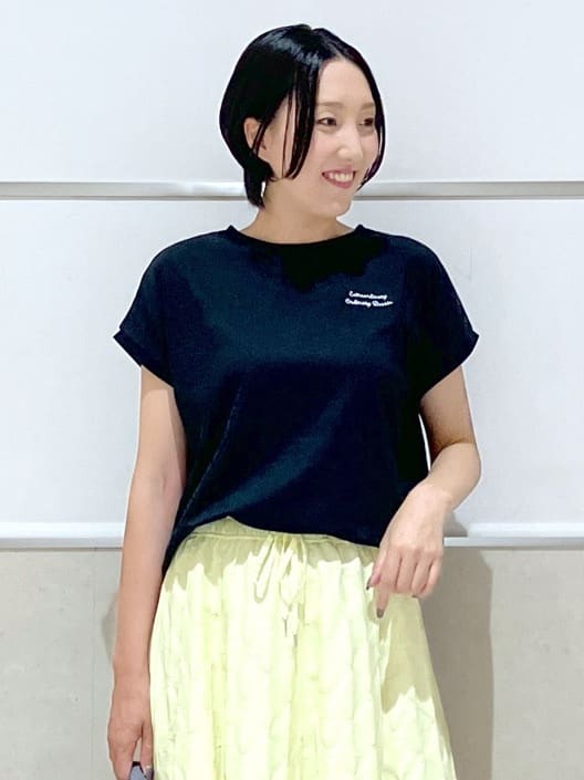 eriko さんの「Dessin｜【ウエストゴム・洗える】ジャガードフレアースカート」を使ったコーディネート