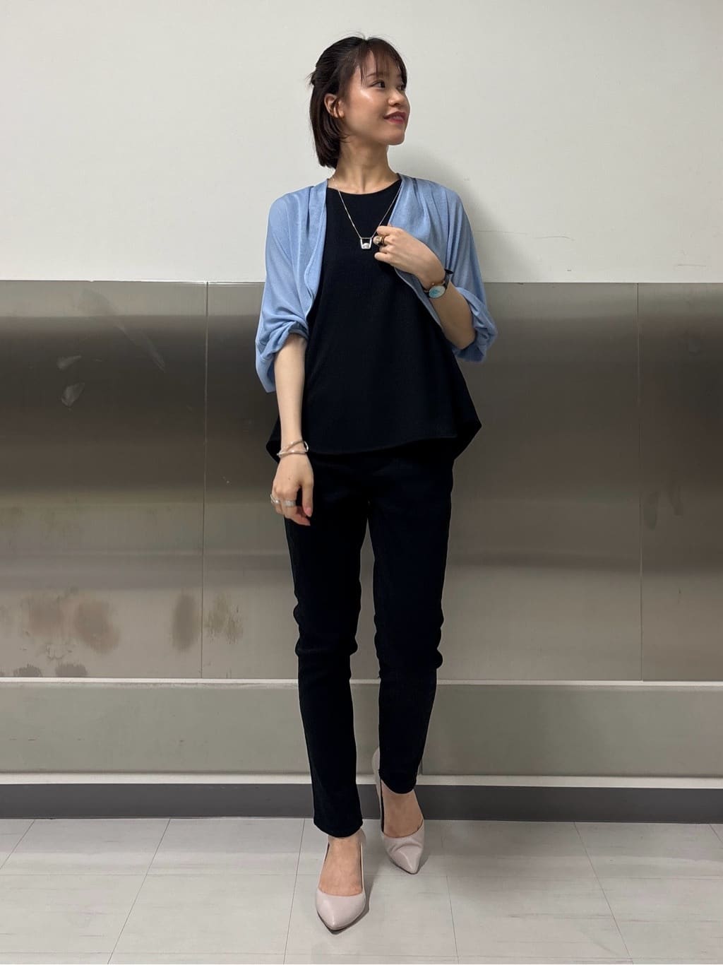 kanaeさんの「INDIVI｜【洗える】ビスチェレイヤード風トップス」を使ったコーディネート