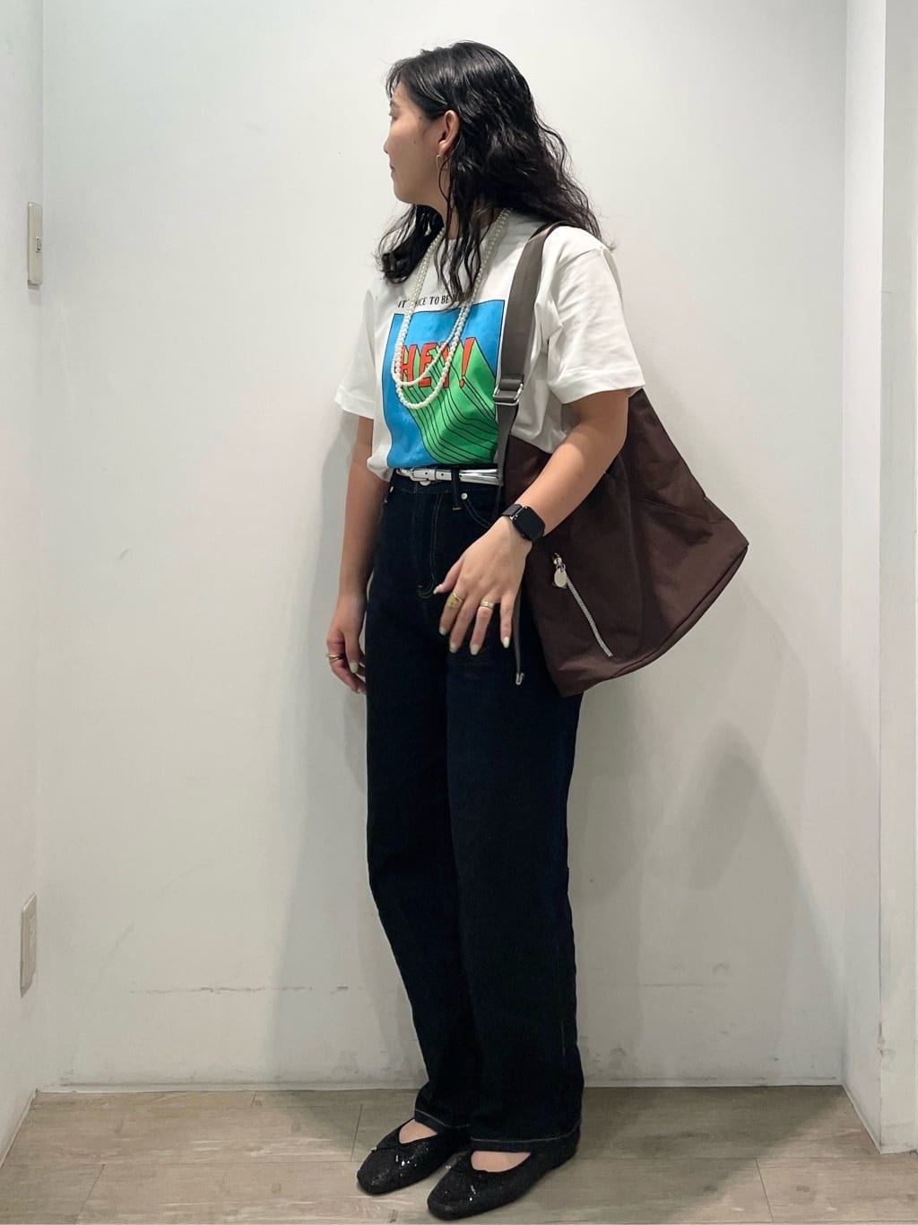 sumicaさんの「OPAQUE.CLIP｜【Pontre Studio／ポンレストゥディオ】別注グラフィックTシャツ」を使ったコーディネート