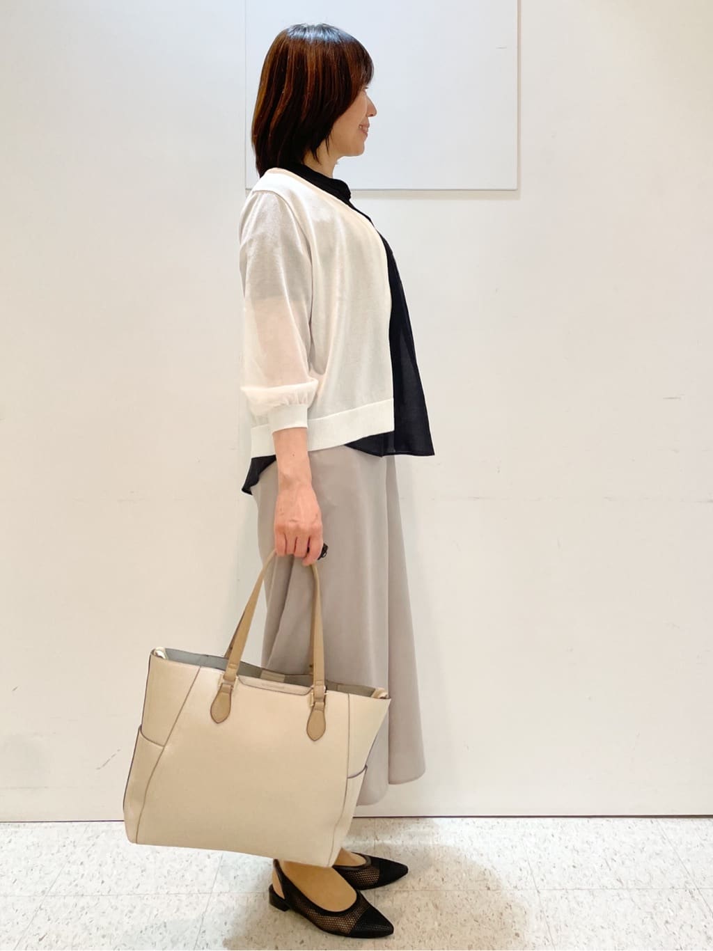めいさんの「Reflect｜【選べる5色◎／マシンウォッシュ可】シャーリングデザインブラウス」を使ったコーディネート