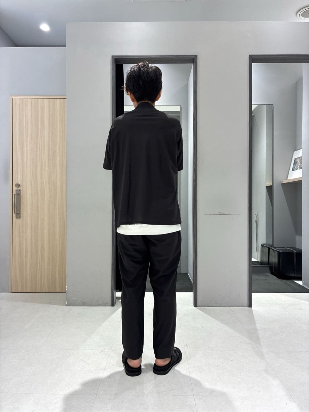 わいずみさんの「TAKEO KIKUCHI｜【COOL CITY WEAR】エアートール オープンカラーシャツ /接触冷感・通気性」を使ったコーディネート