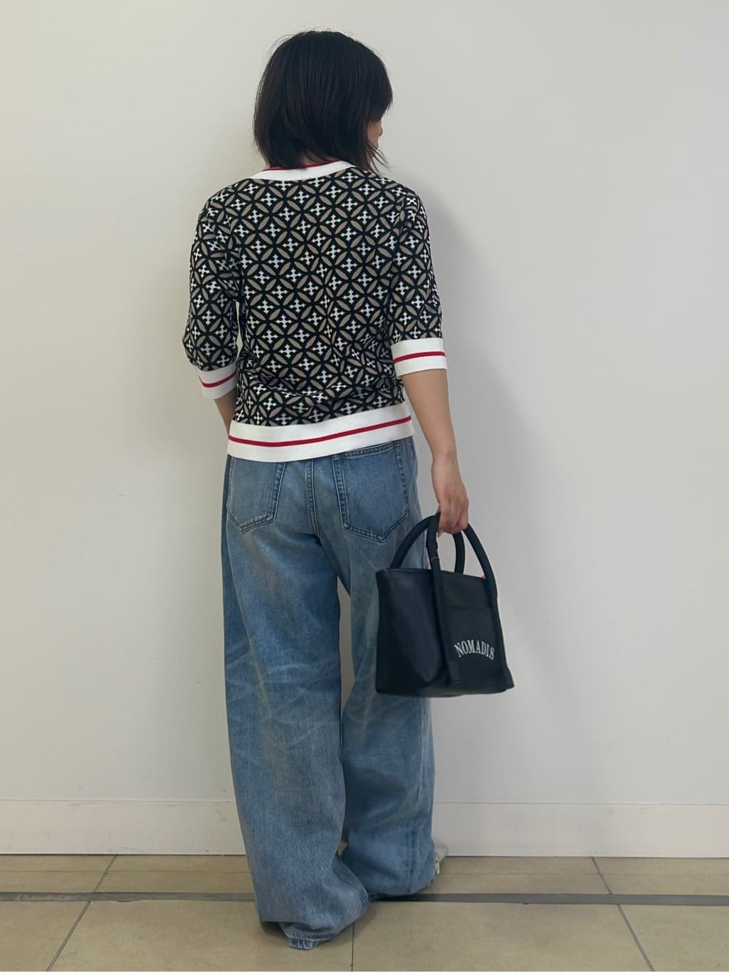 とりみさんの「DRESSTERIOR｜オーバーラップサークルハーフスリーブカーディガン」を使ったコーディネート