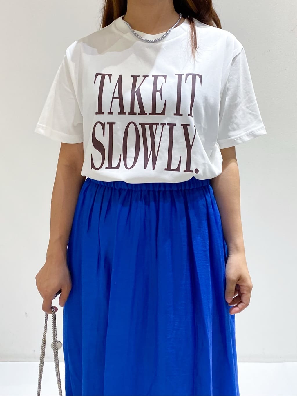 ちぃさんの「OPAQUE.CLIP｜ロゴプリントTシャツ【洗濯機洗い可】」を使ったコーディネート