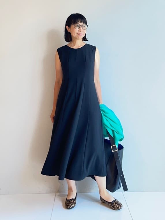 murayamaさんの「INDIVI｜【美シルエット】ノースリーブワンピース」を使ったコーディネート