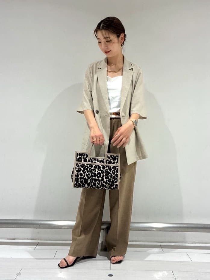 Rinさんの「UNTITLED｜【吸水速乾/洗える】ハーフスリーブジャケット」を使ったコーディネート