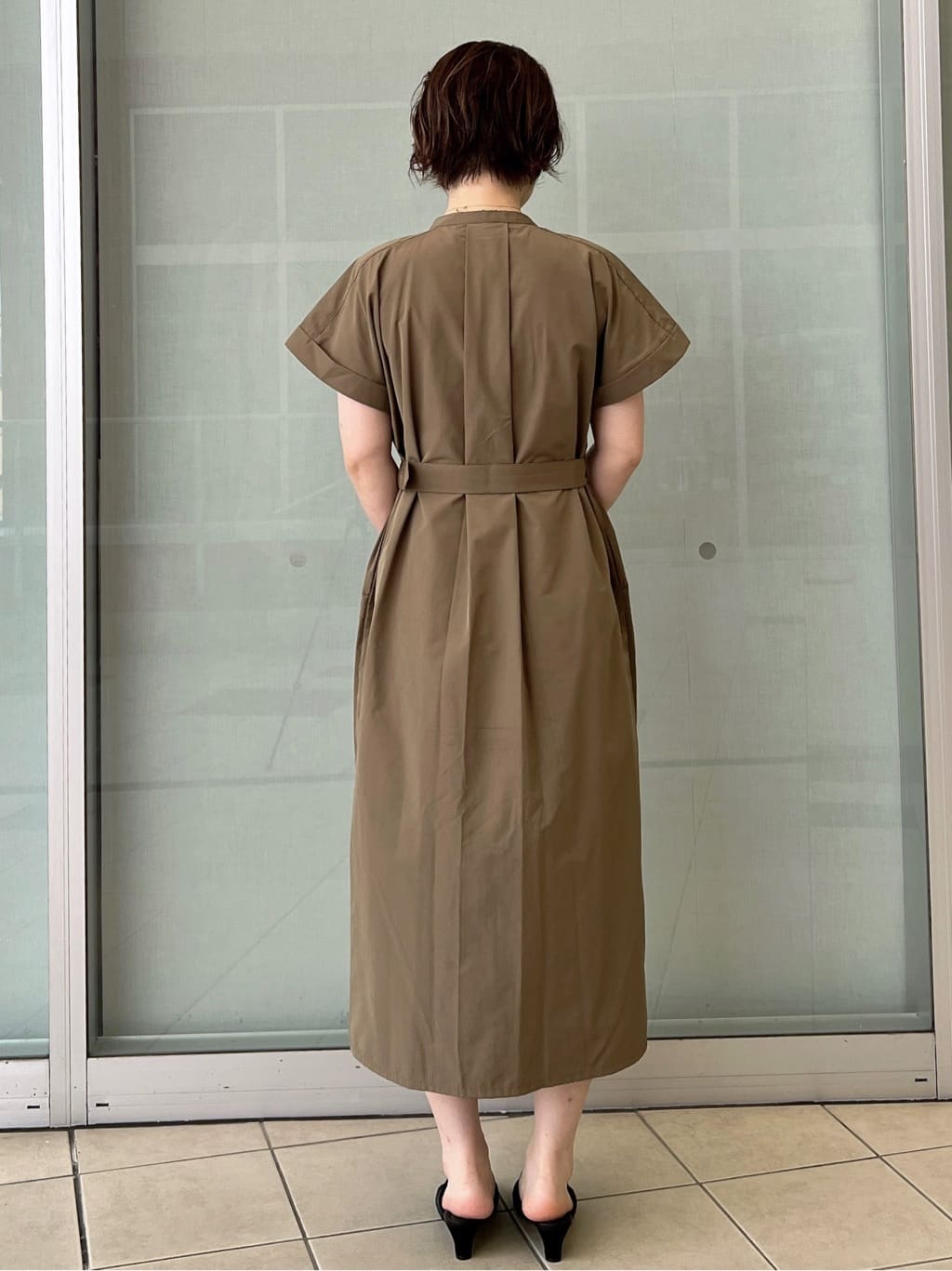yo-koさんの「OPAQUE.CLIP｜ダブルポケットシャツワンピース【洗濯機洗い可】」を使ったコーディネート
