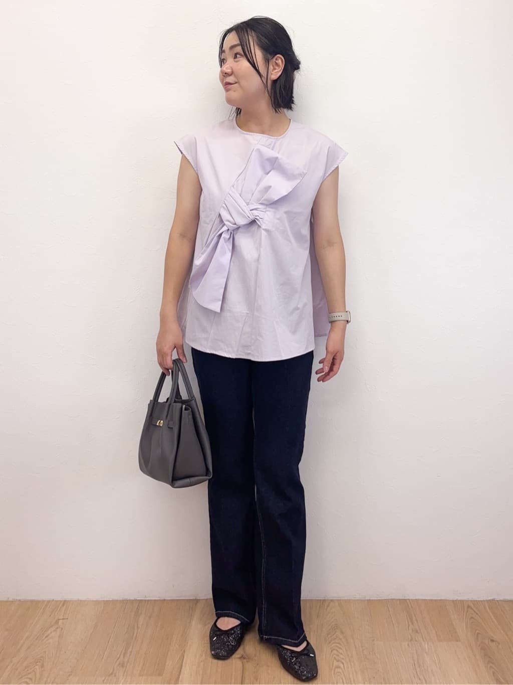 Takeさんの「OPAQUE.CLIP｜リボンモチーフブラウス【洗濯機洗い可】」を使ったコーディネート