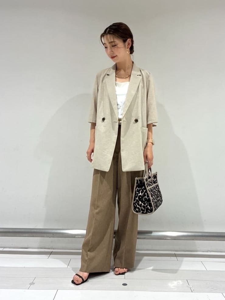 Rinさんの「UNTITLED｜【吸水速乾/洗える】ハーフスリーブジャケット」を使ったコーディネート