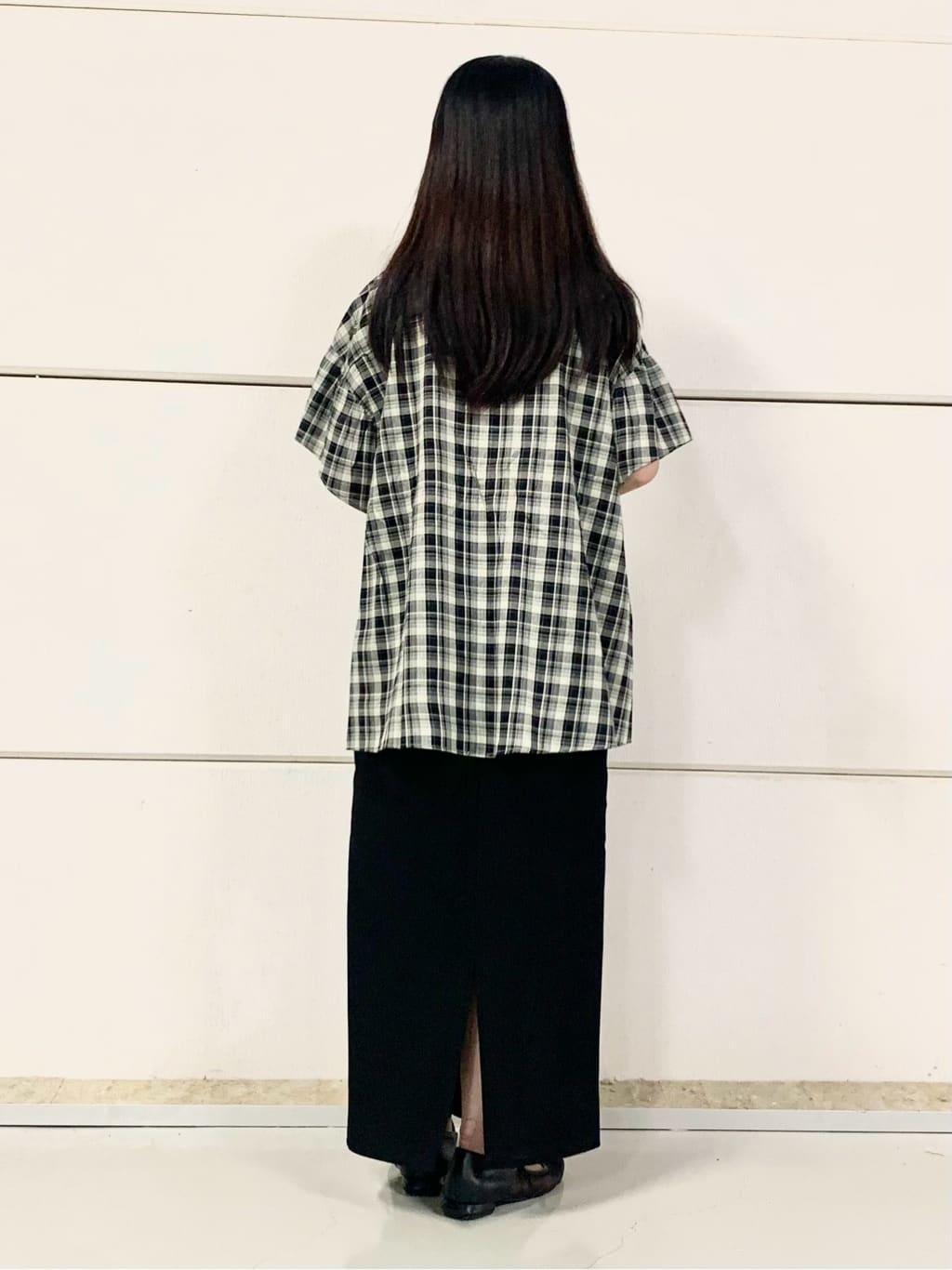 sahoさんの「THE SHOP TK｜チェック柄チュニックブラウス」を使ったコーディネート