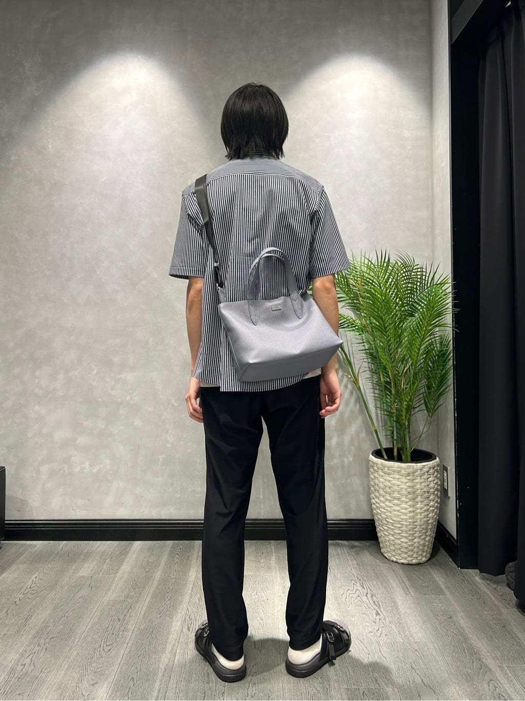 ruiさんの「TAKEO KIKUCHI｜【COOL CITY WEAR】ストライプジャージ ボタンダウンシャツ /接触冷感」を使ったコーディネート