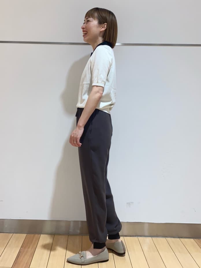 あやさんの「UNTITLED｜【トレンド/きれいめ】5分袖ポロニット」を使ったコーディネート