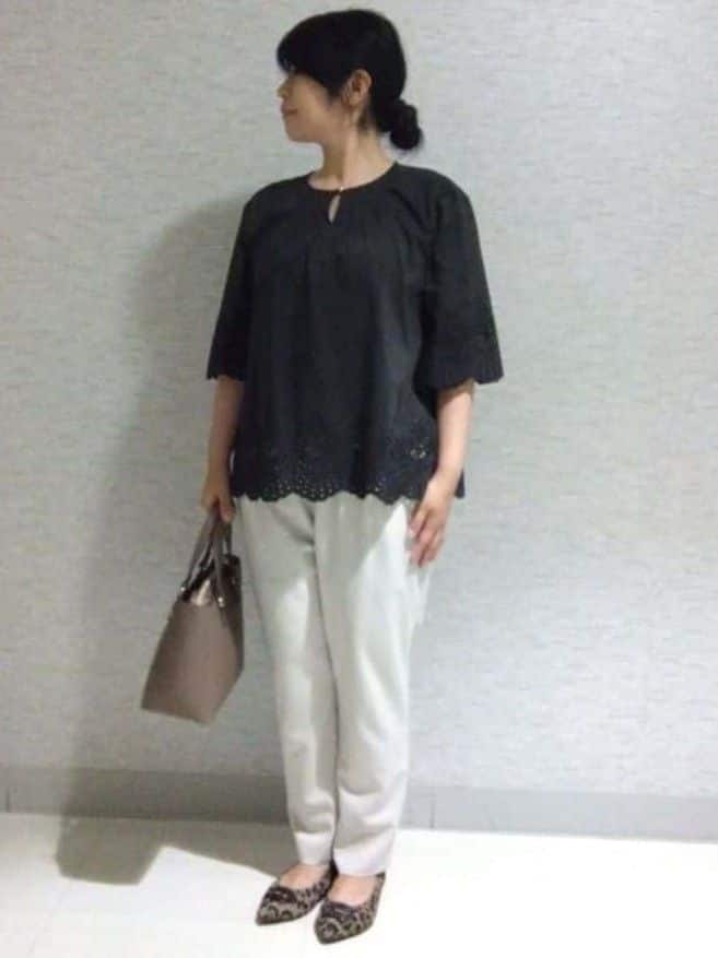 sakoさんの「Reflect｜パール調リングネックレス」を使ったコーディネート