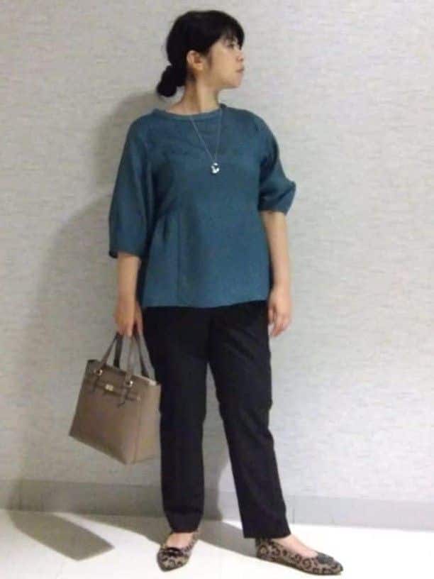 sakoさんの「Reflect｜【すっきり見え！長め丈】ペプラムデザインシアーブラウス」を使ったコーディネート