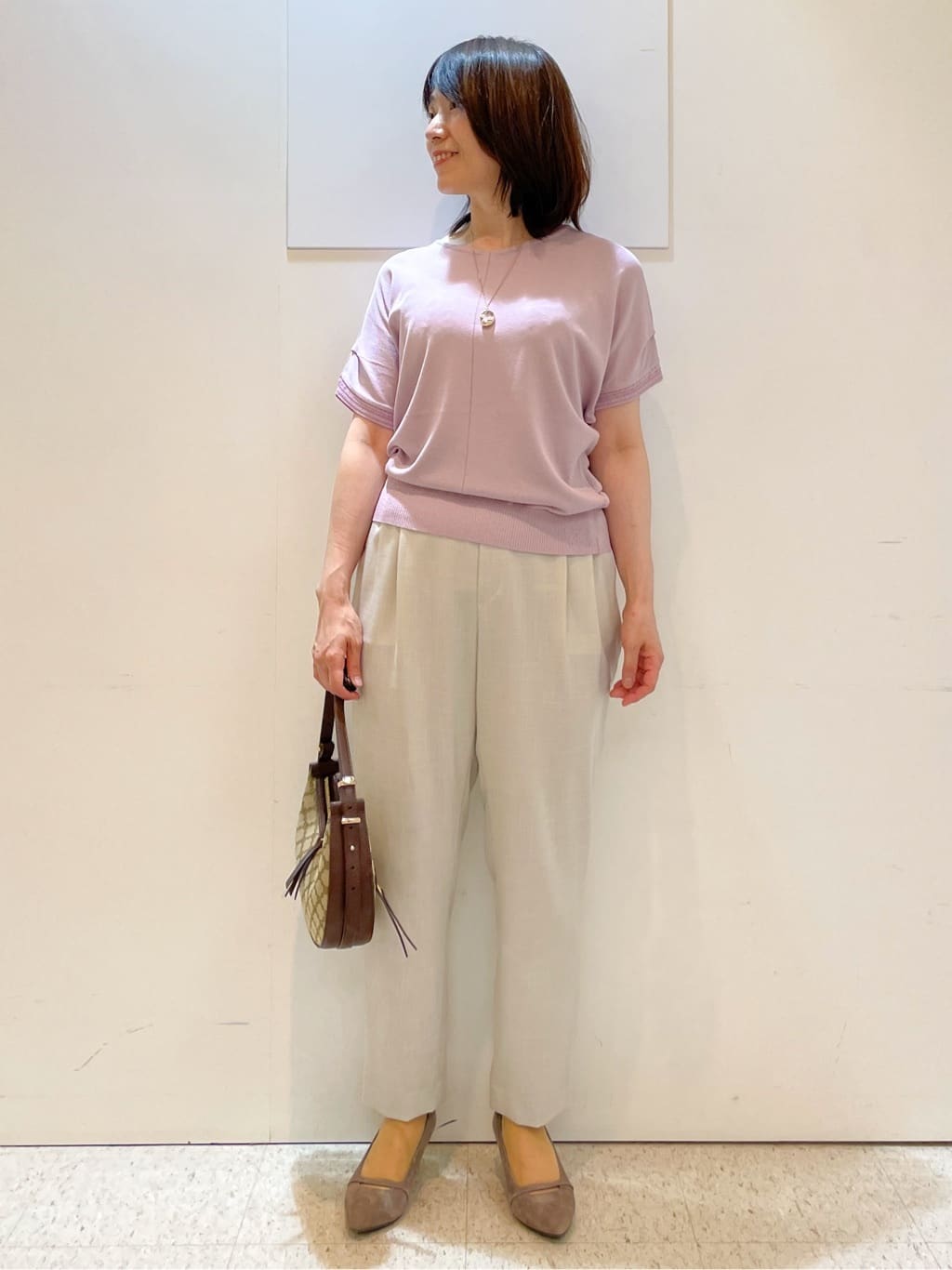 めいさんの「Reflect｜【選べる7色◎／手洗い可／二の腕カバー】半袖ニット」を使ったコーディネート