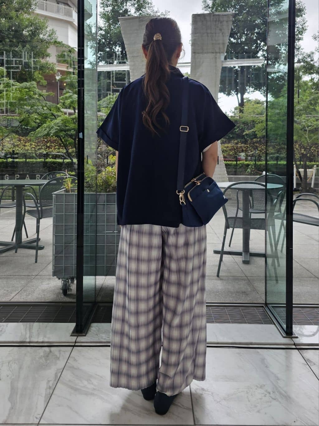 ゆゆさんの「SHOO･LA･RUE｜【S-LL】さらりと着たい大人のための 麻調半袖ジャケット」を使ったコーディネート