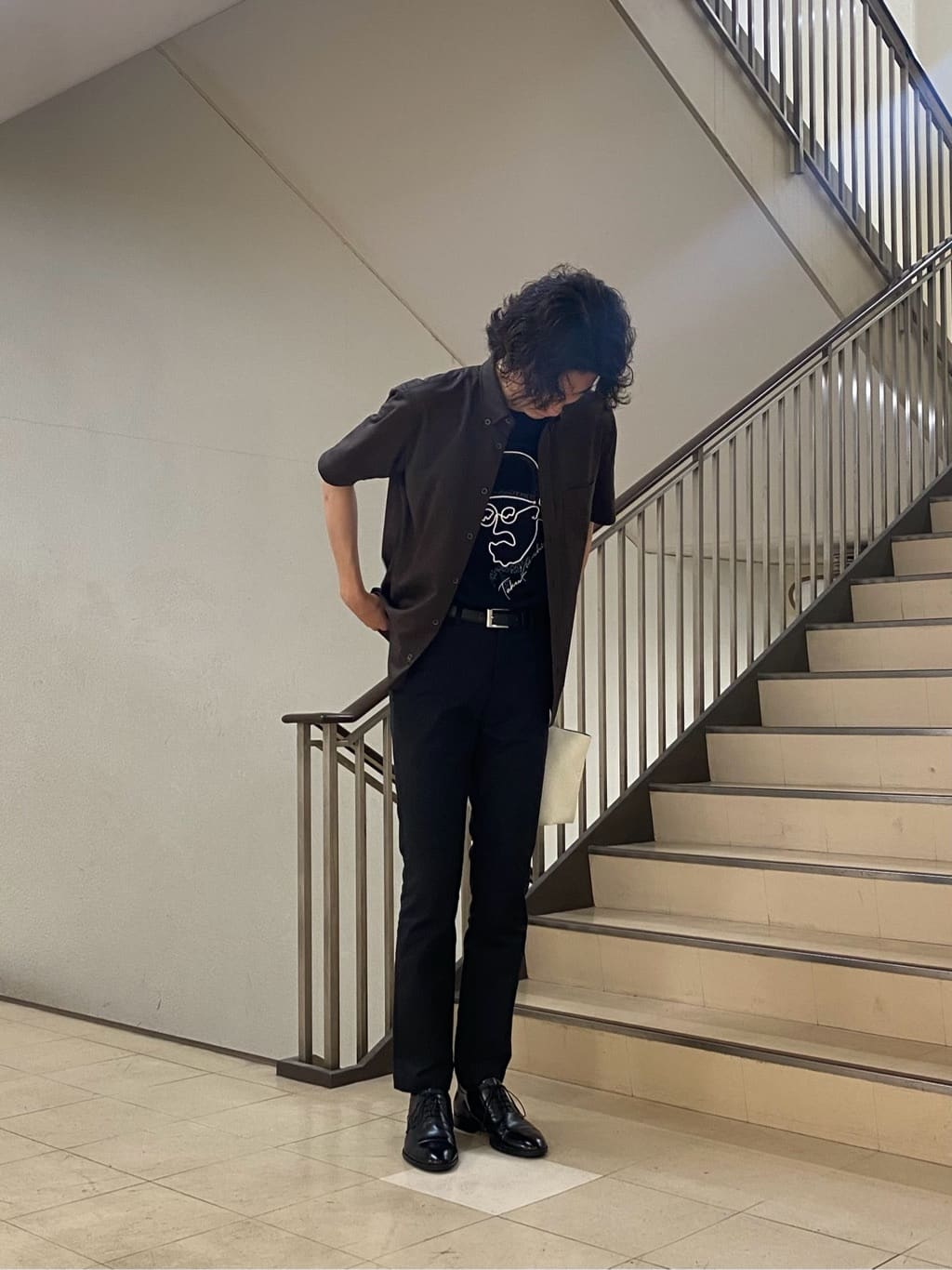 ryuさんの「TAKEO KIKUCHI｜【COOL CITY WEAR】ストライプジャージ ボタンダウンシャツ /接触冷感」を使ったコーディネート