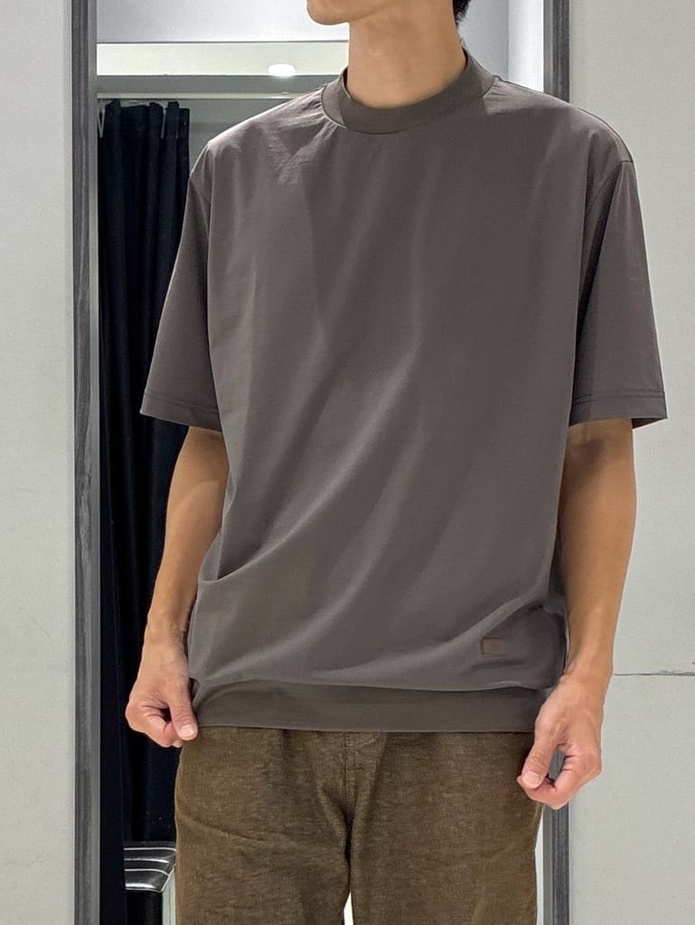 わいずみさんの「TAKEO KIKUCHI｜【COOL CITY WEAR】テーラードTシャツ /接触冷感」を使ったコーディネート