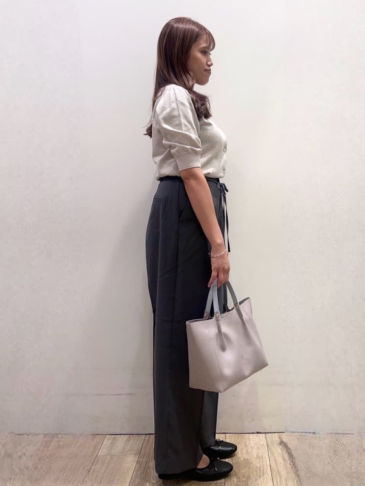 Ririさんの「index｜ストレッチ2タックワイドパンツ【洗濯機洗い可／接触冷感／吸水速乾】」を使ったコーディネート