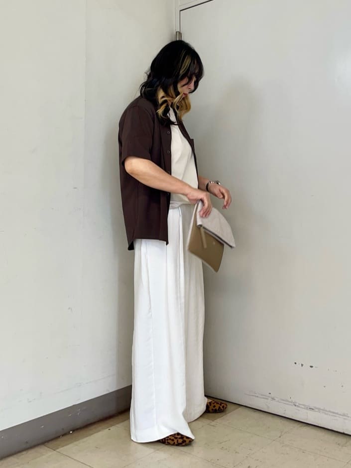 iwさんの「TAKEO KIKUCHI｜【COOL CITY WEAR】ストライプジャージ ボタンダウンシャツ /接触冷感」を使ったコーディネート
