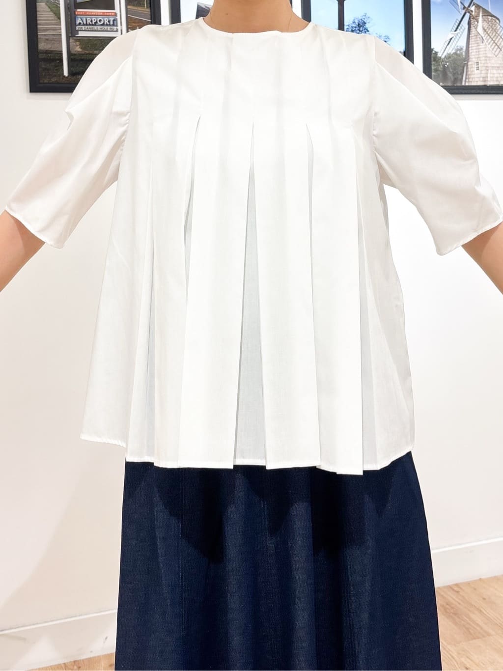 Ririkaさんの「Dessin｜【洗える】タックデザインブラウス」を使ったコーディネート