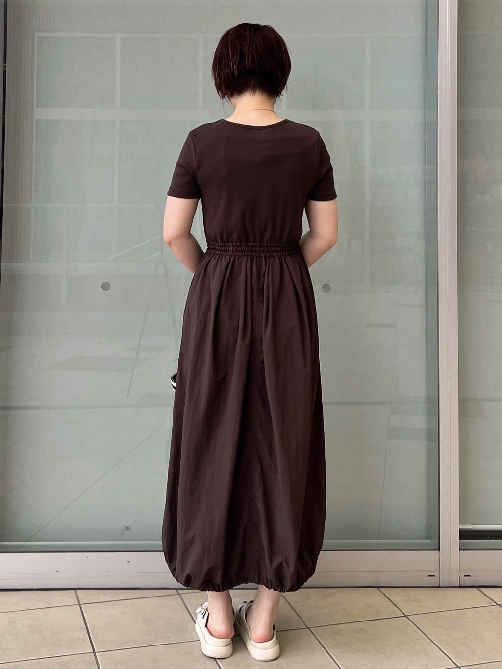 yo-koさんの「OPAQUE.CLIP｜2WAYスピンドル使いドッキングワンピース【洗濯機洗い可】」を使ったコーディネート