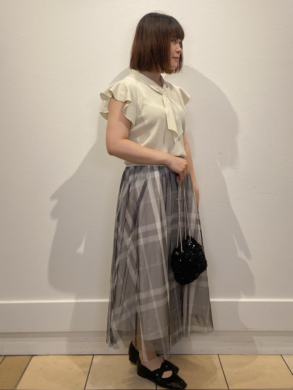 kimiさんの「index｜フレアスリーブボウタイニット【洗濯機洗い可／接触冷感／抗ピル】」を使ったコーディネート